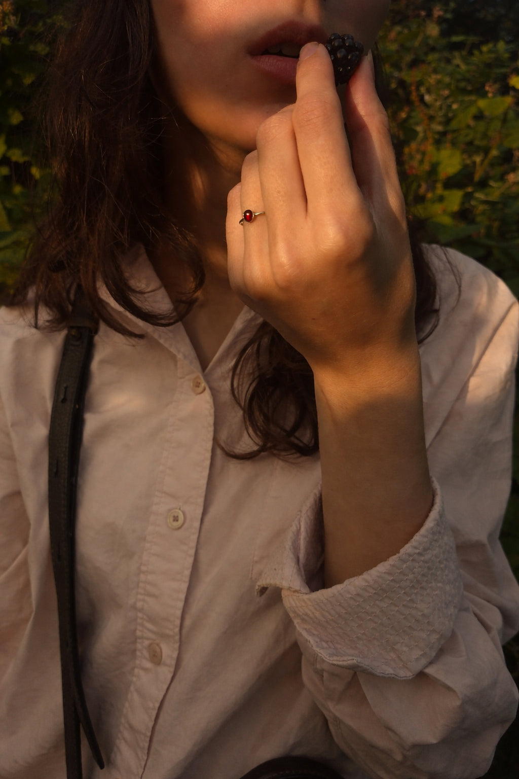 Granaat ring Gold-Filled