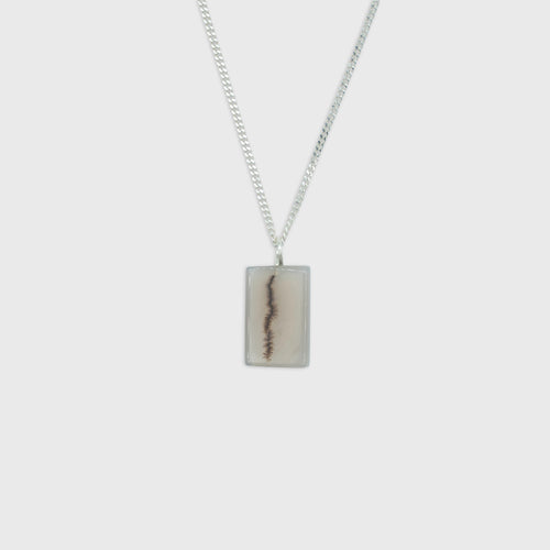 Agaat Dendriet hanger Sterling Zilver