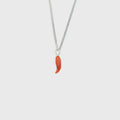 Bloedkoraal hanger Sterling Zilver