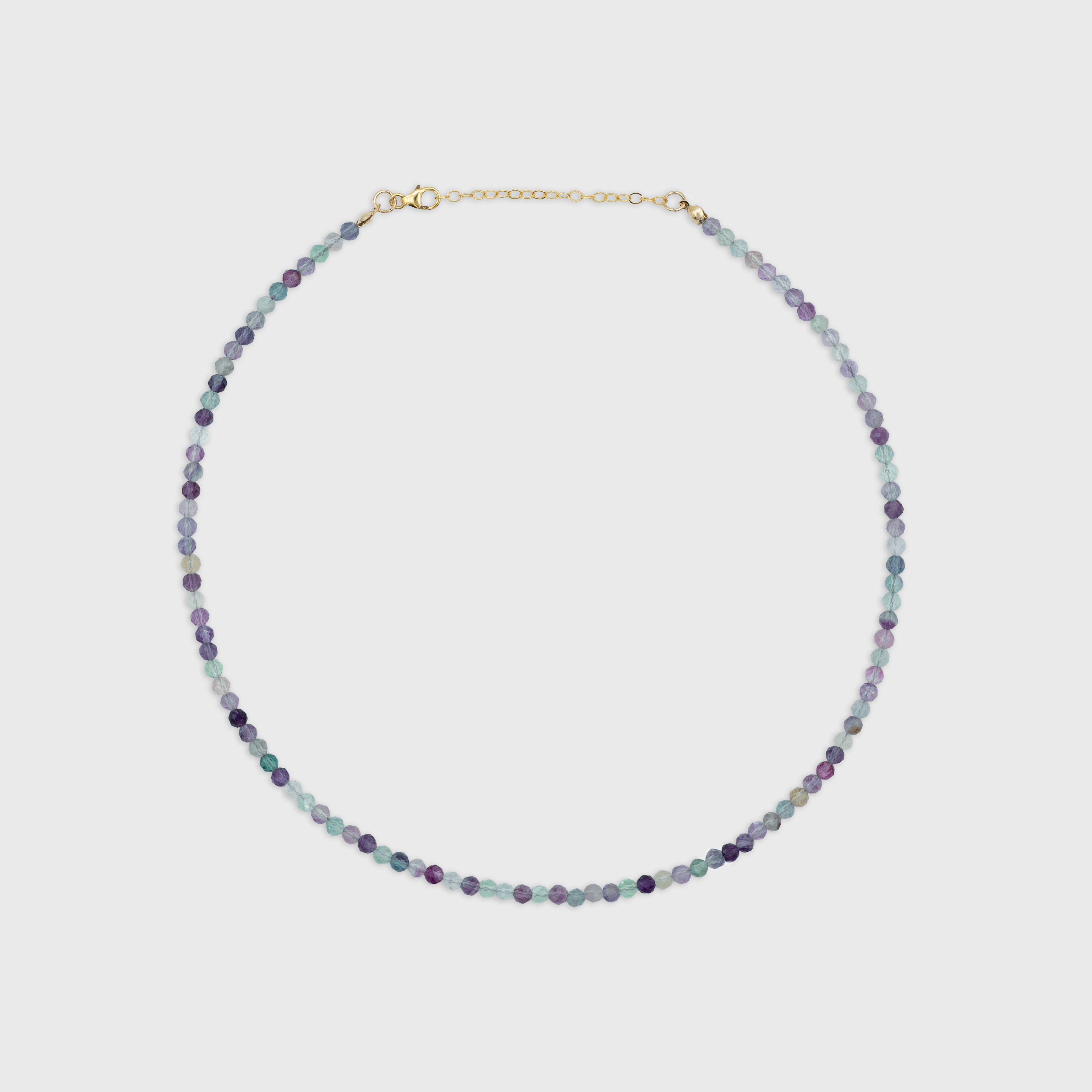 Fluoriet kralenketting Gold-Filled