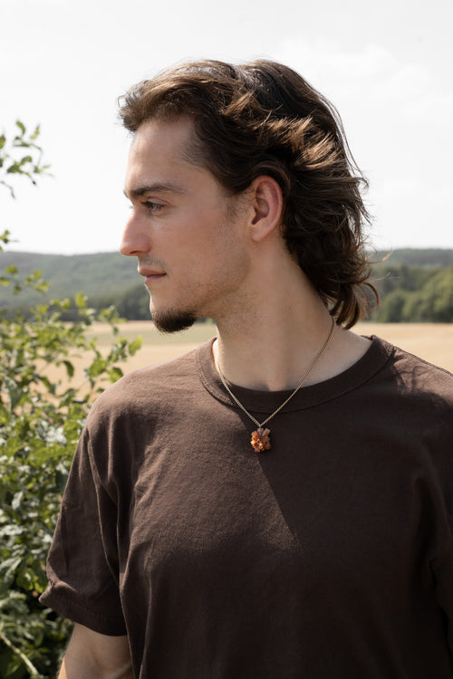 Aragonite pendant Gold-Filled