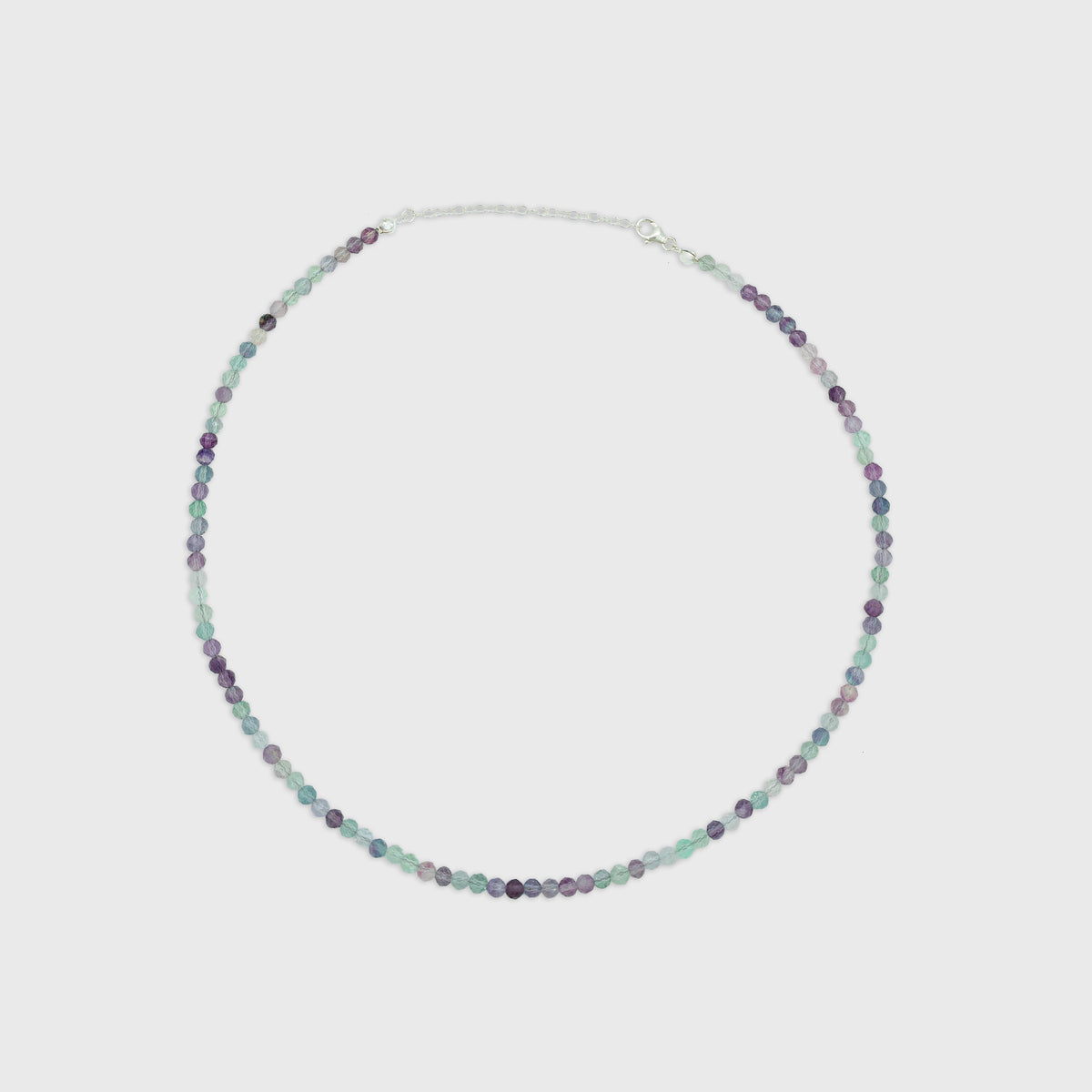 Fluoriet kralenketting Sterling Zilver