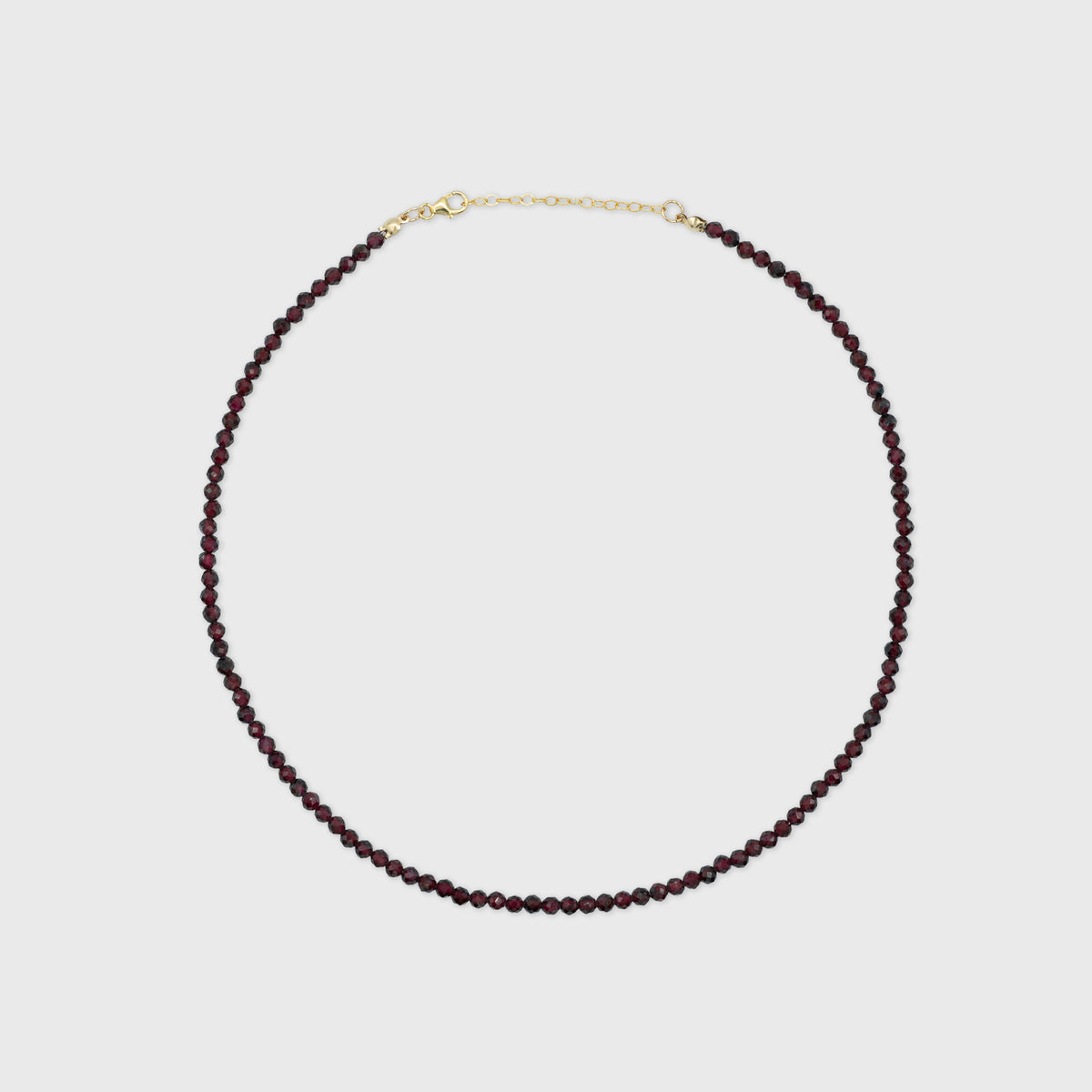 Granaat kralenketting Gold-Filled