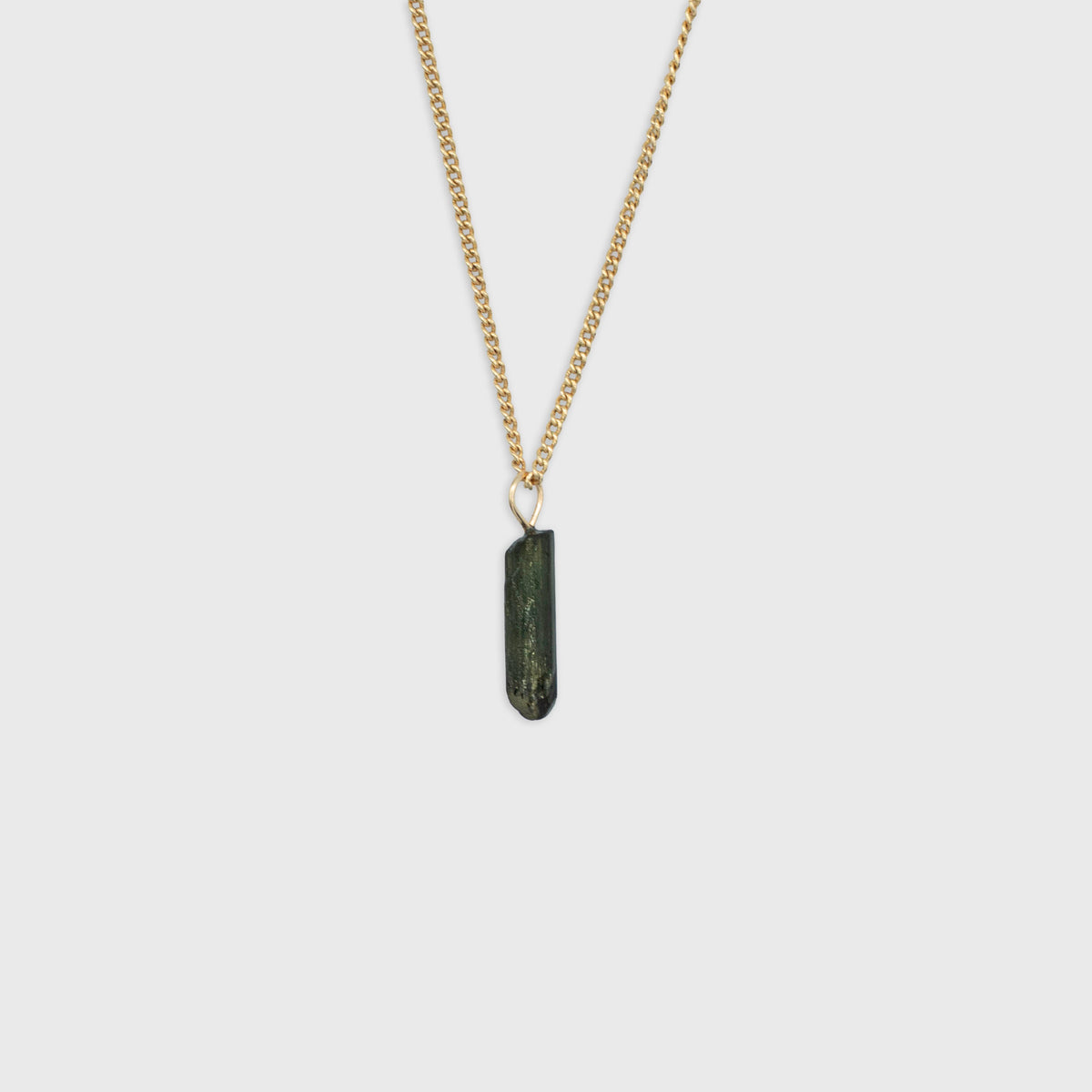 Groene Toermalijn hanger Gold-Filled