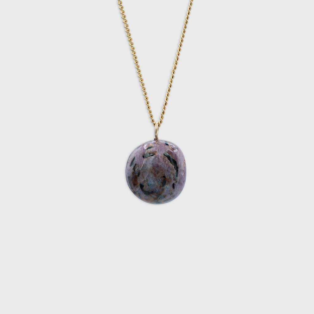 Korund Saffier hanger Gold-Filled