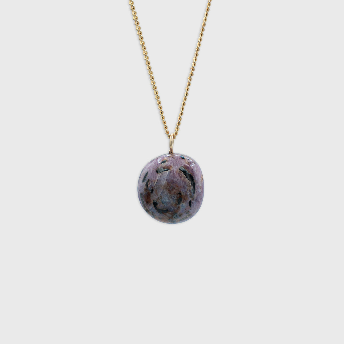 Korund Saffier hanger Gold-Filled