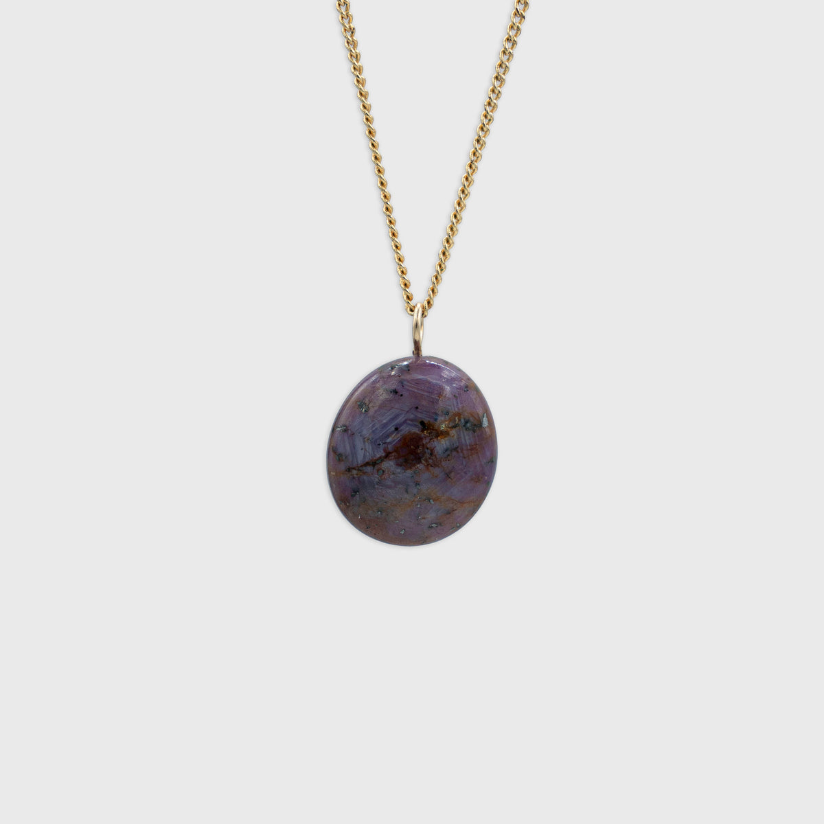 Korund Saffier hanger Gold-Filled