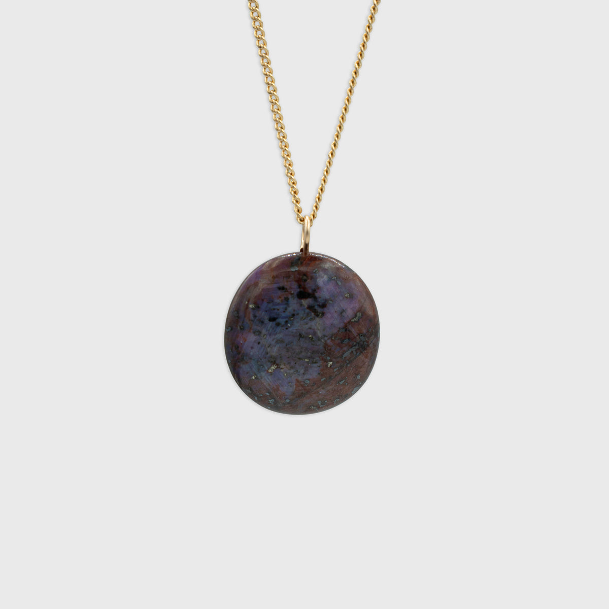 Korund Saffier hanger Gold-Filled