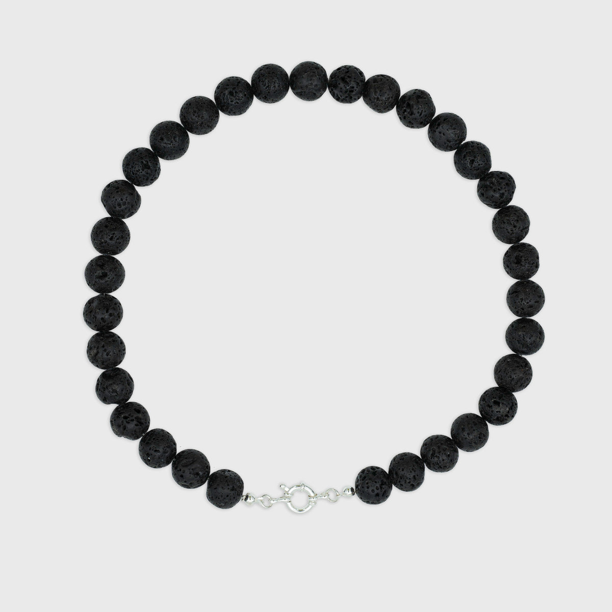 Lavastone kralenketting Sterling Zilver