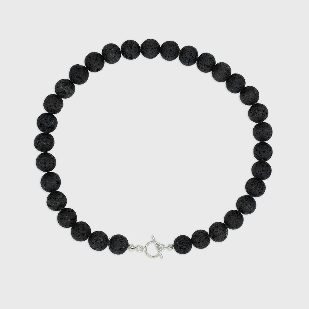 Lavastone kralenketting Sterling Zilver