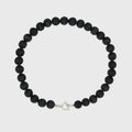 Lavastone kralenketting Sterling Zilver