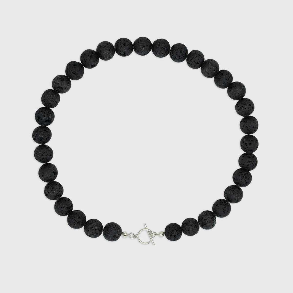 Lavastone kralenketting Sterling Zilver