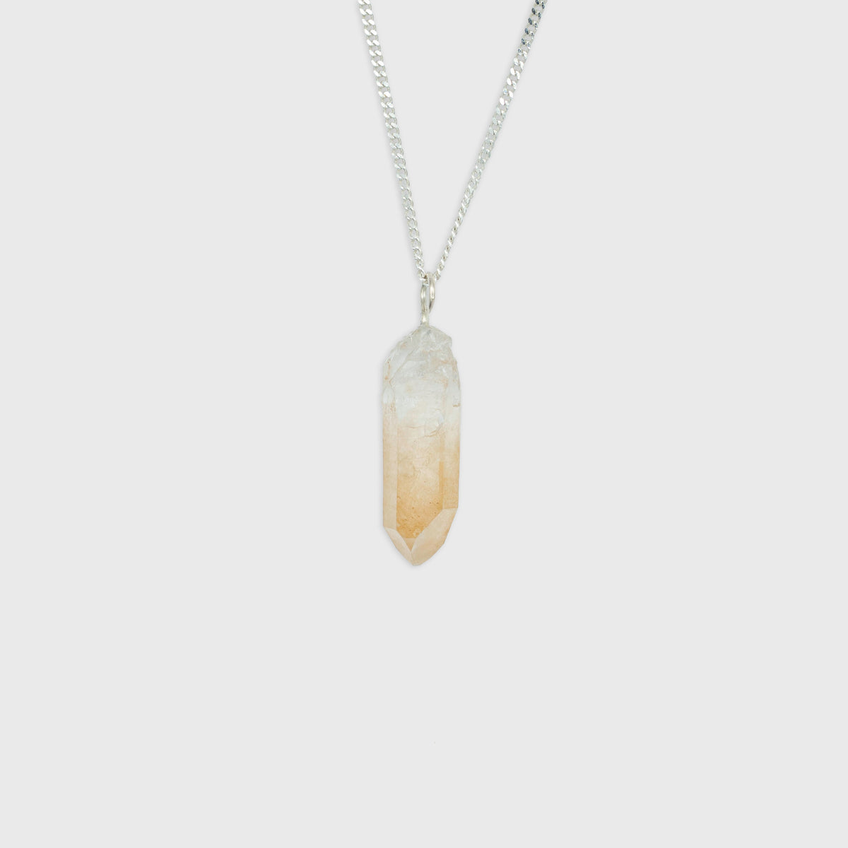 Lemurian Quartz Pendant Sterling Silver