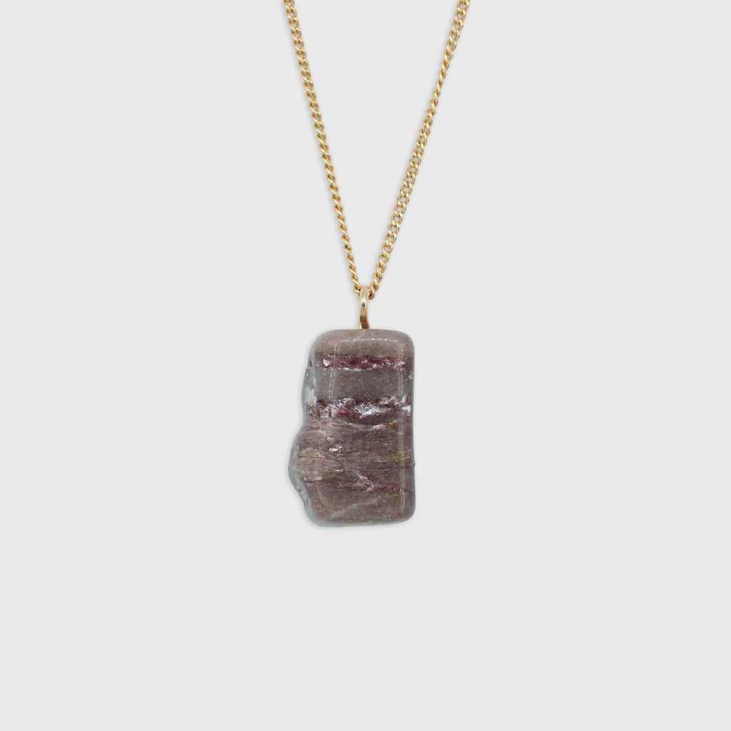 Lepidolite pendant Gold-Filled