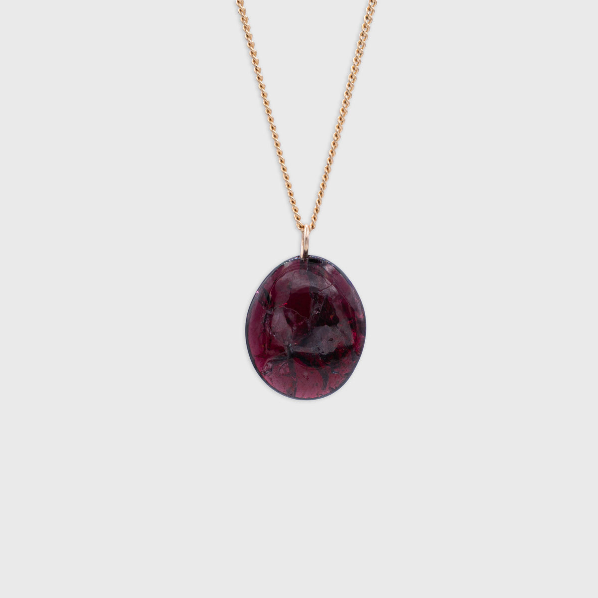 Rhodoliet Granaat hanger Gold-Filled