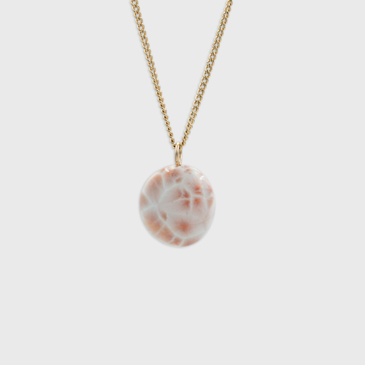 Roze Natroliet hanger Gold-Filled