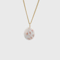Roze Natroliet hanger Gold-Filled
