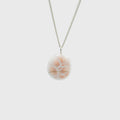 Roze Natroliet hanger Sterling Zilver