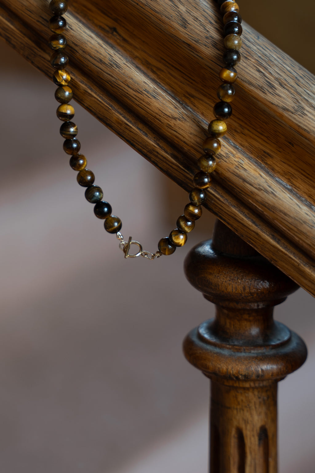 Tiger's Eye Beaded Necklace Gold-Filled