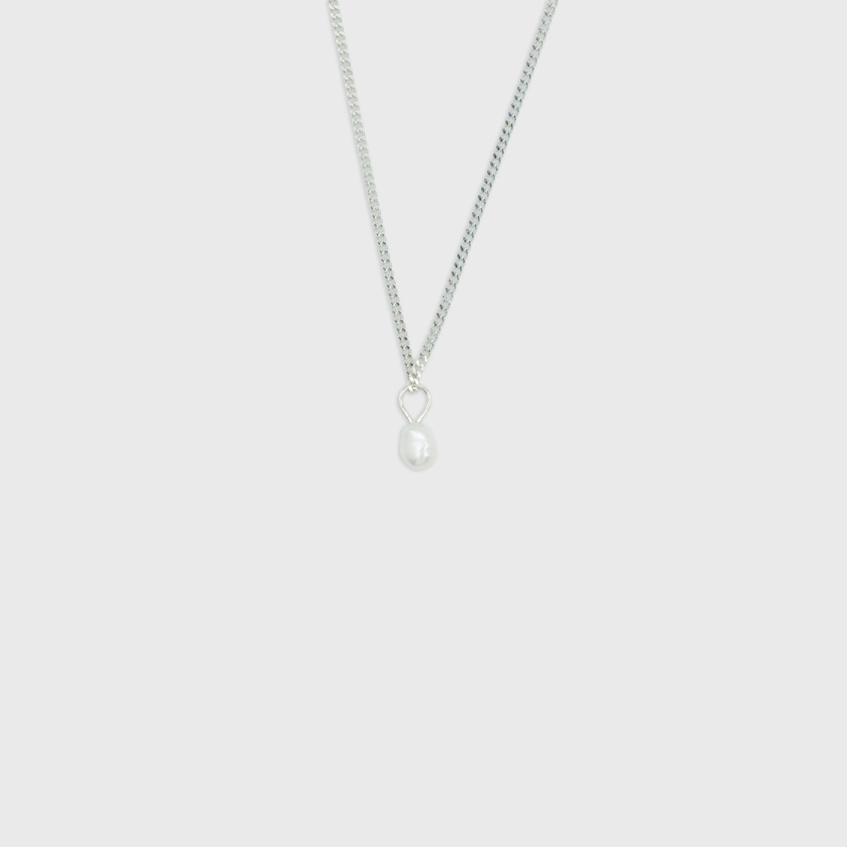 Zoetwaterparel hanger Sterling Zilver