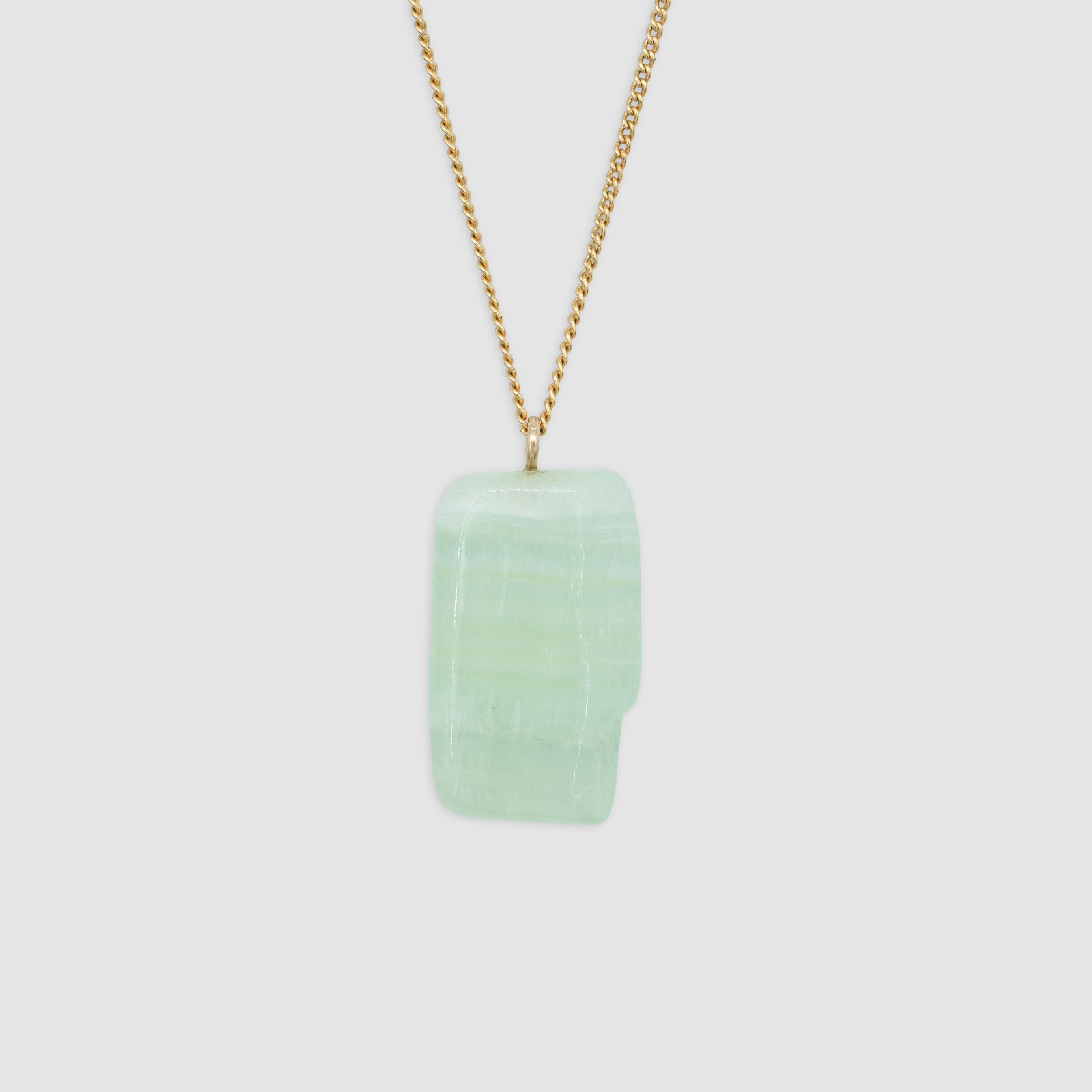 Groene Calciet hanger Gold-Filled