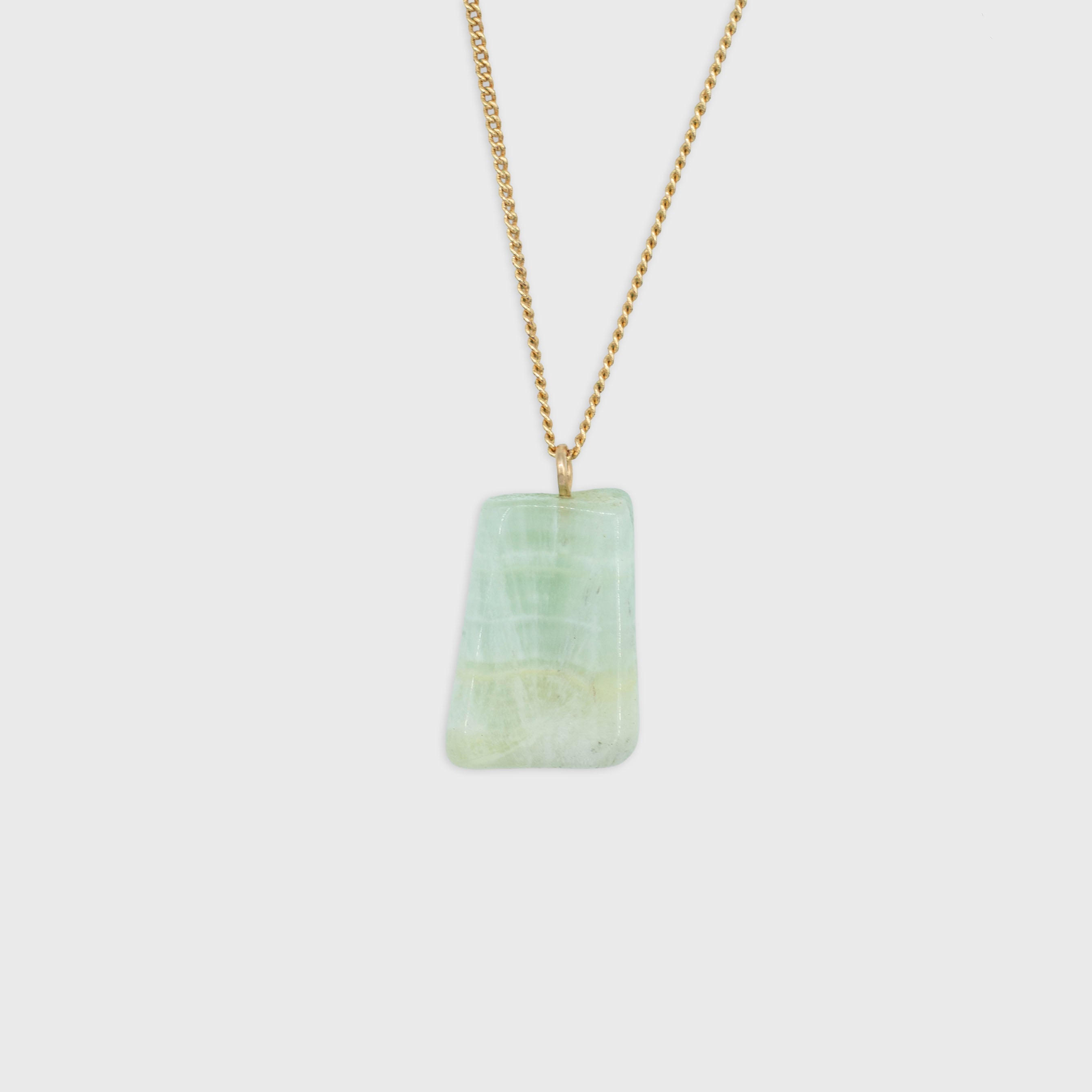 Groene Calciet hanger Gold-Filled