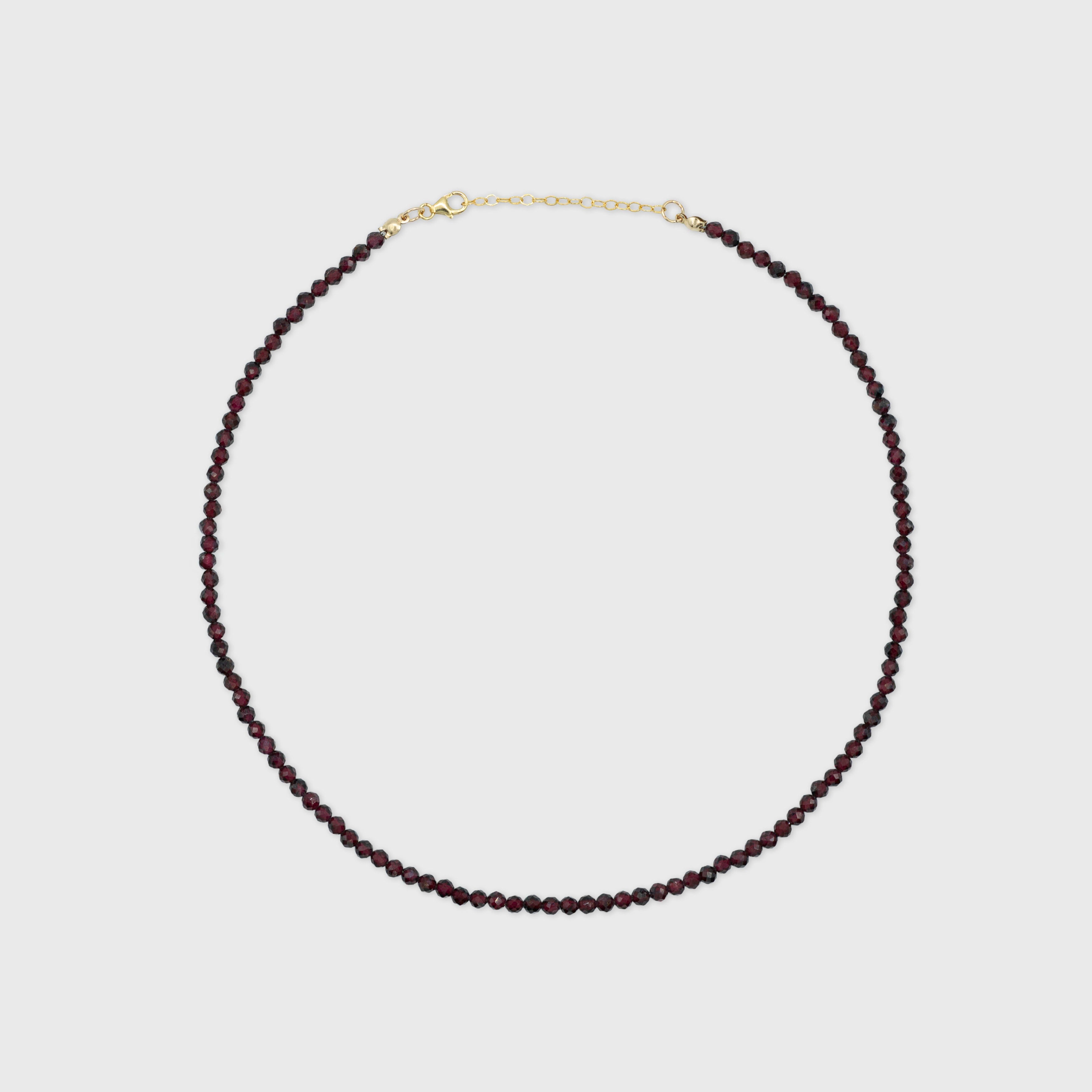 Granaat kralenketting Gold-Filled
