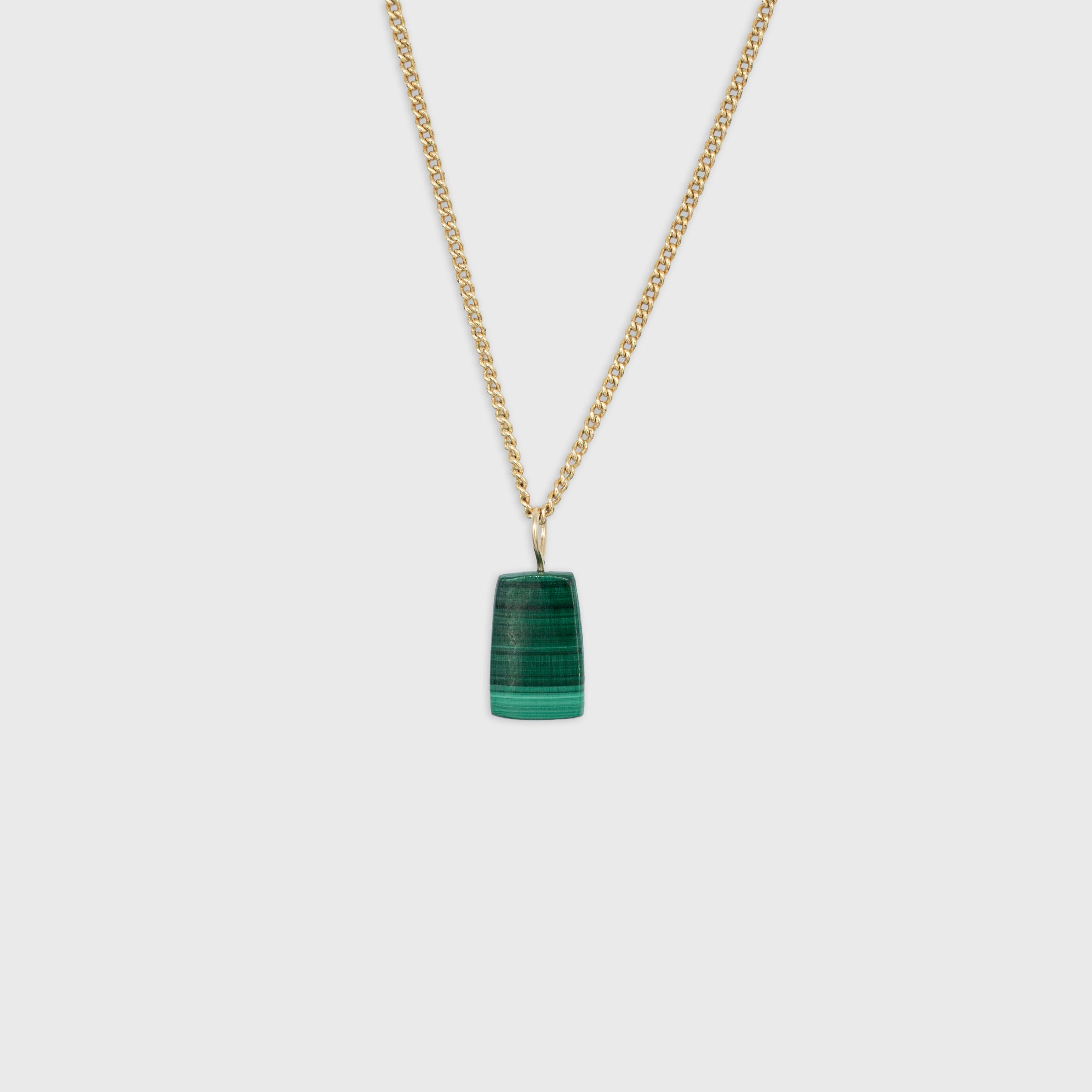Malachiet hanger Gold-Filled