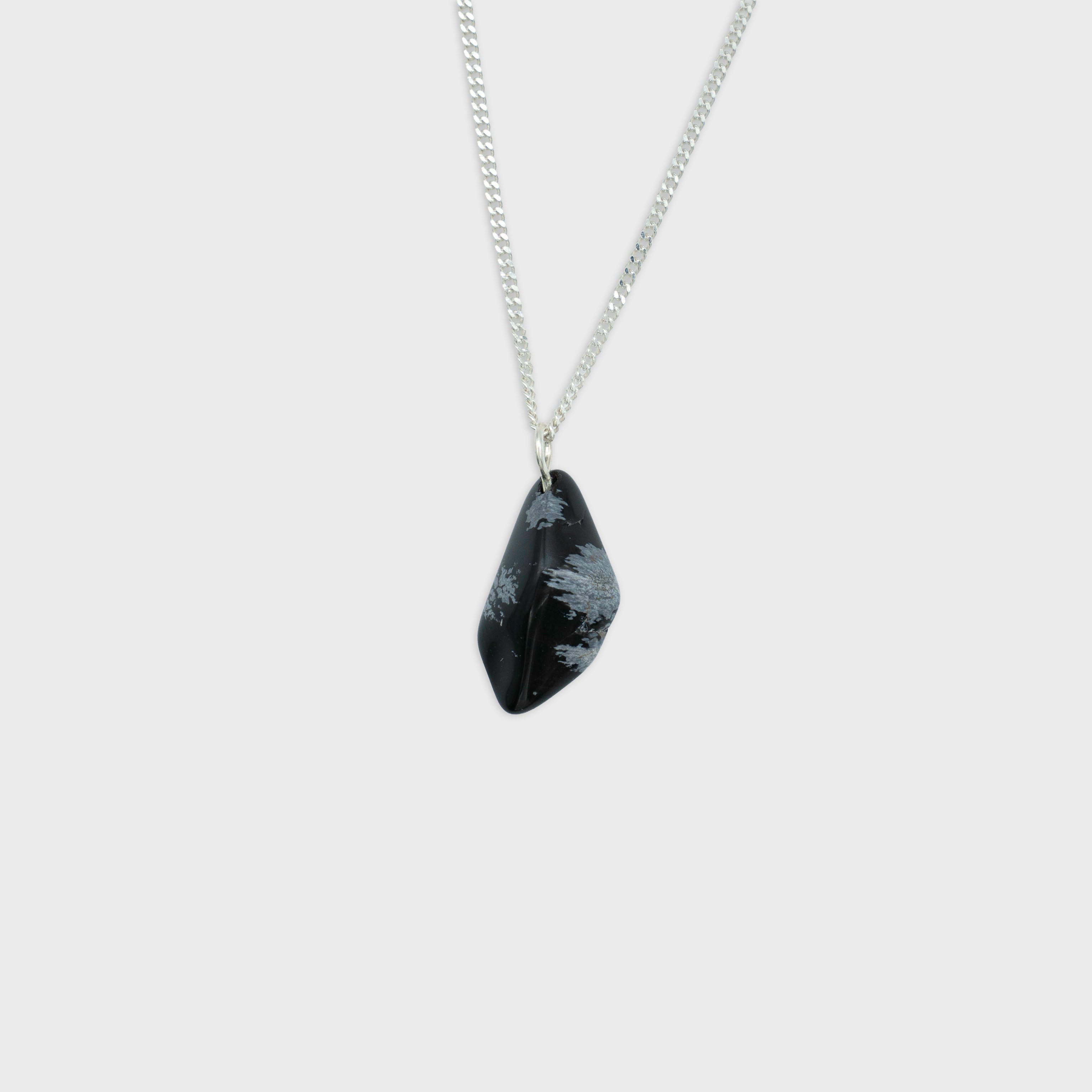 Snowflake Obsidian hanger Sterling Zilver