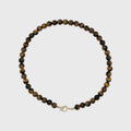 Tijgeroog kralenketting Gold-Filled