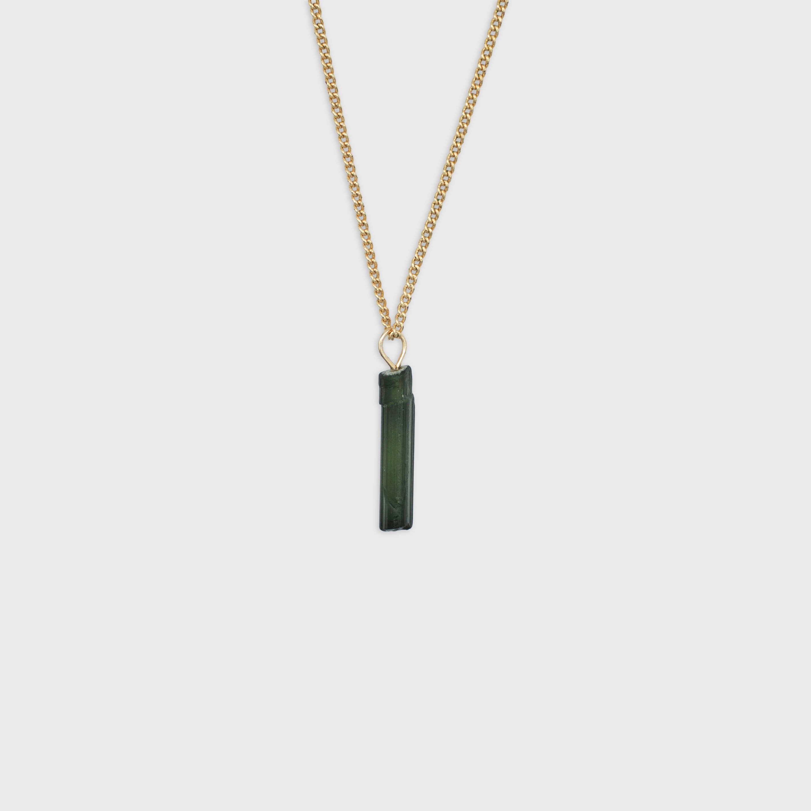 Groene Toermalijn hanger Gold-Filled