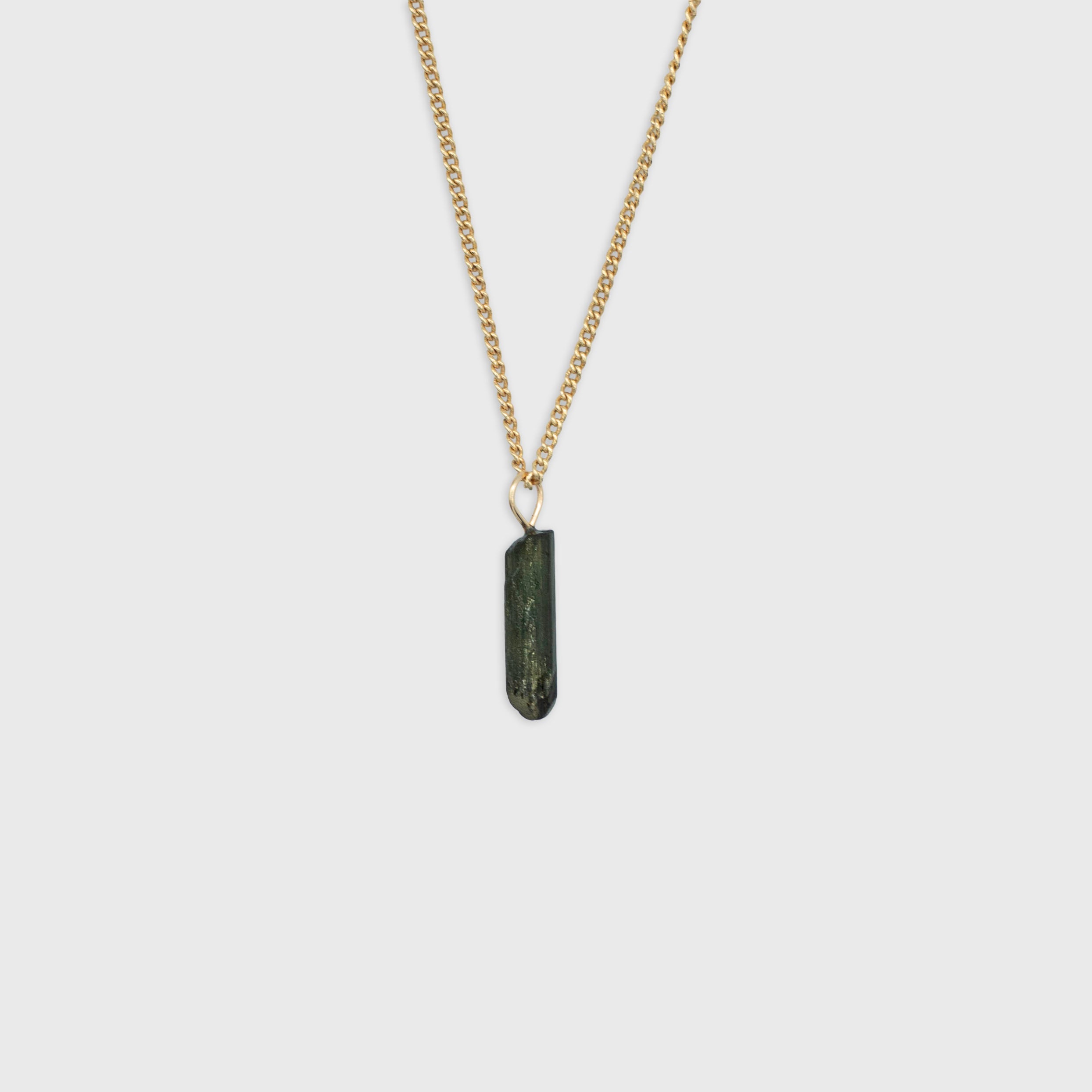 Groene Toermalijn hanger Gold-Filled