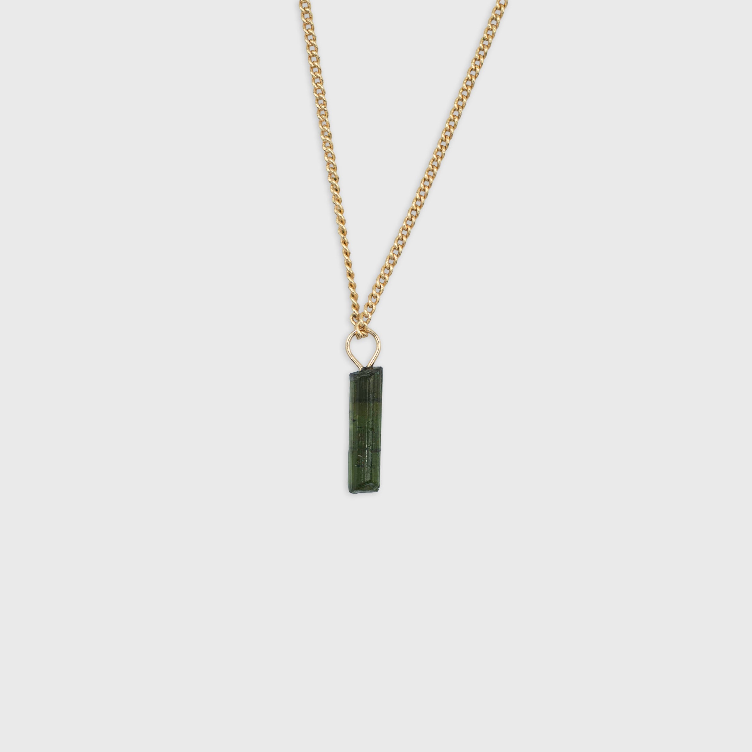 Groene Toermalijn hanger Gold-Filled