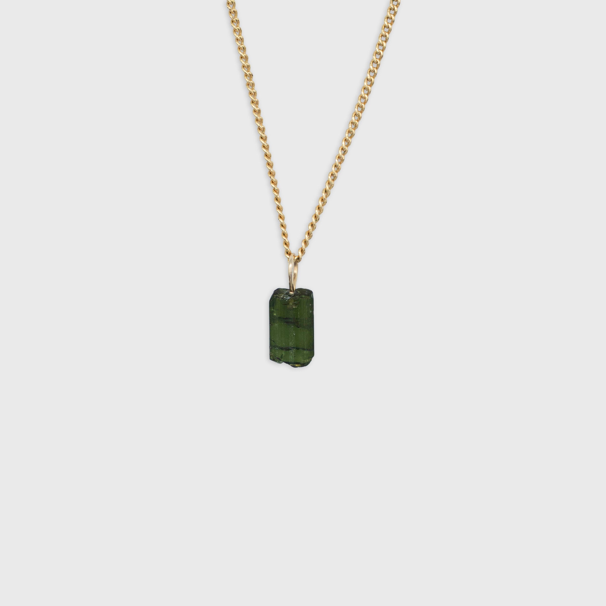 Groene Toermalijn hanger Gold-Filled