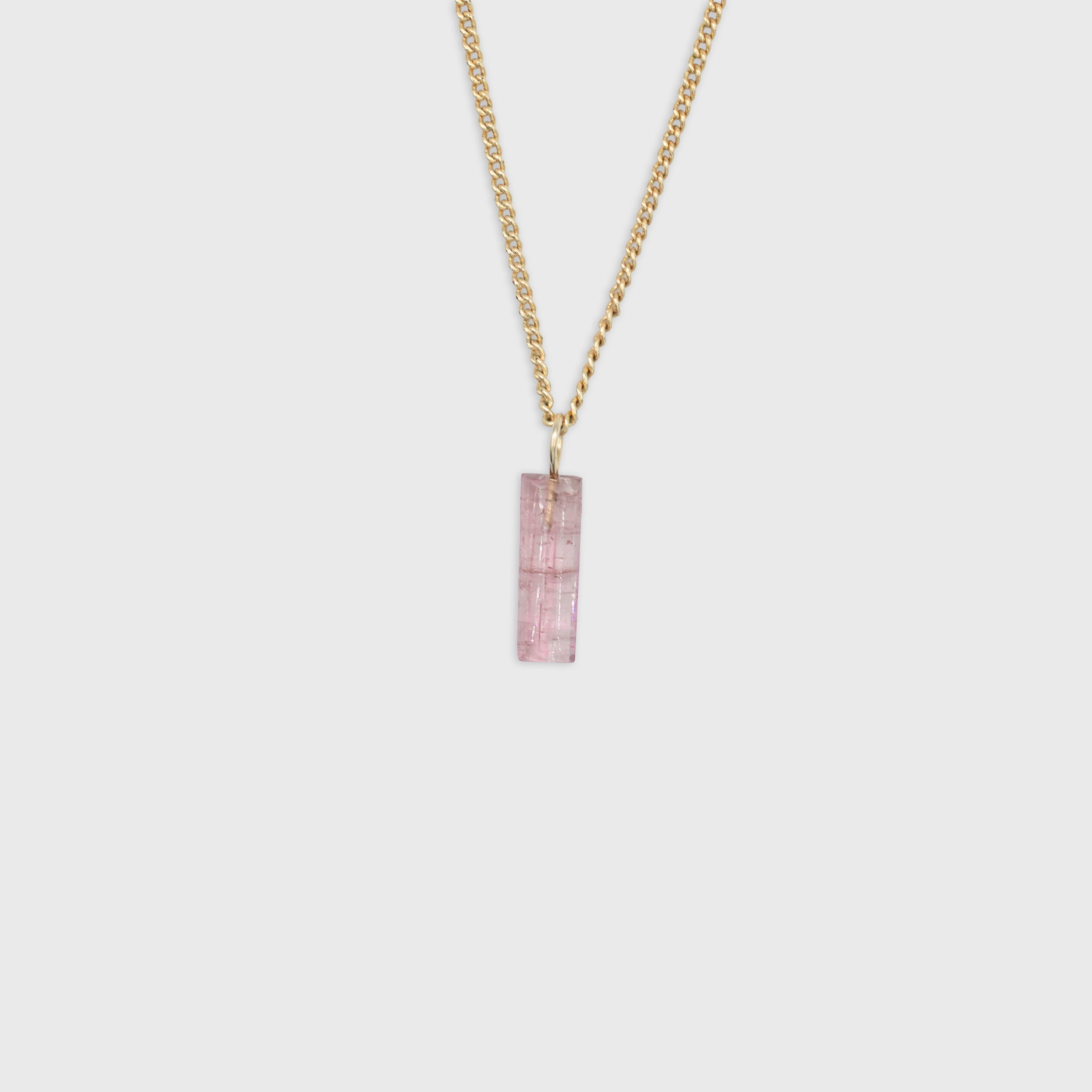 Roze Toermalijn hanger Gold-Filled
