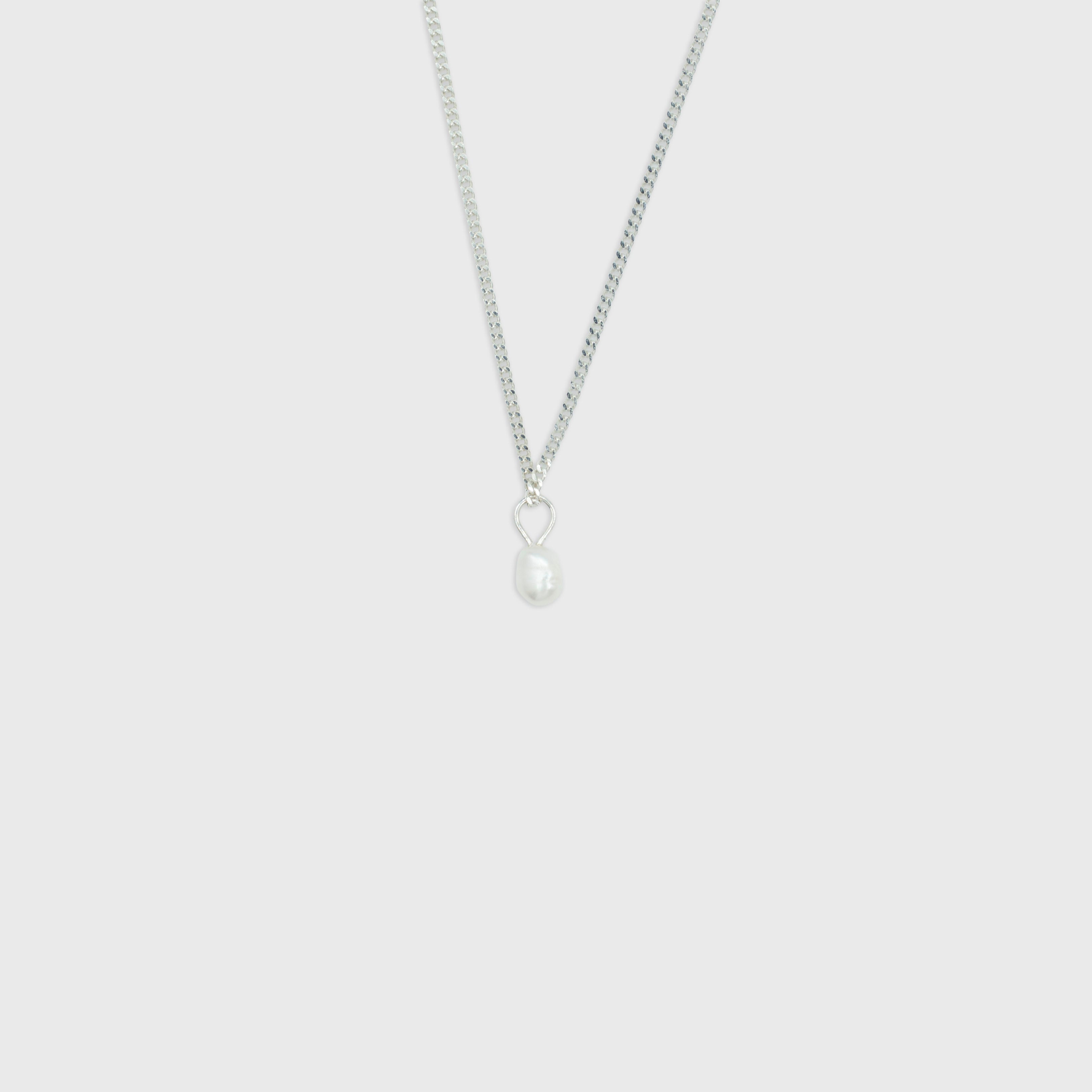 Zoetwaterparel hanger Sterling Zilver