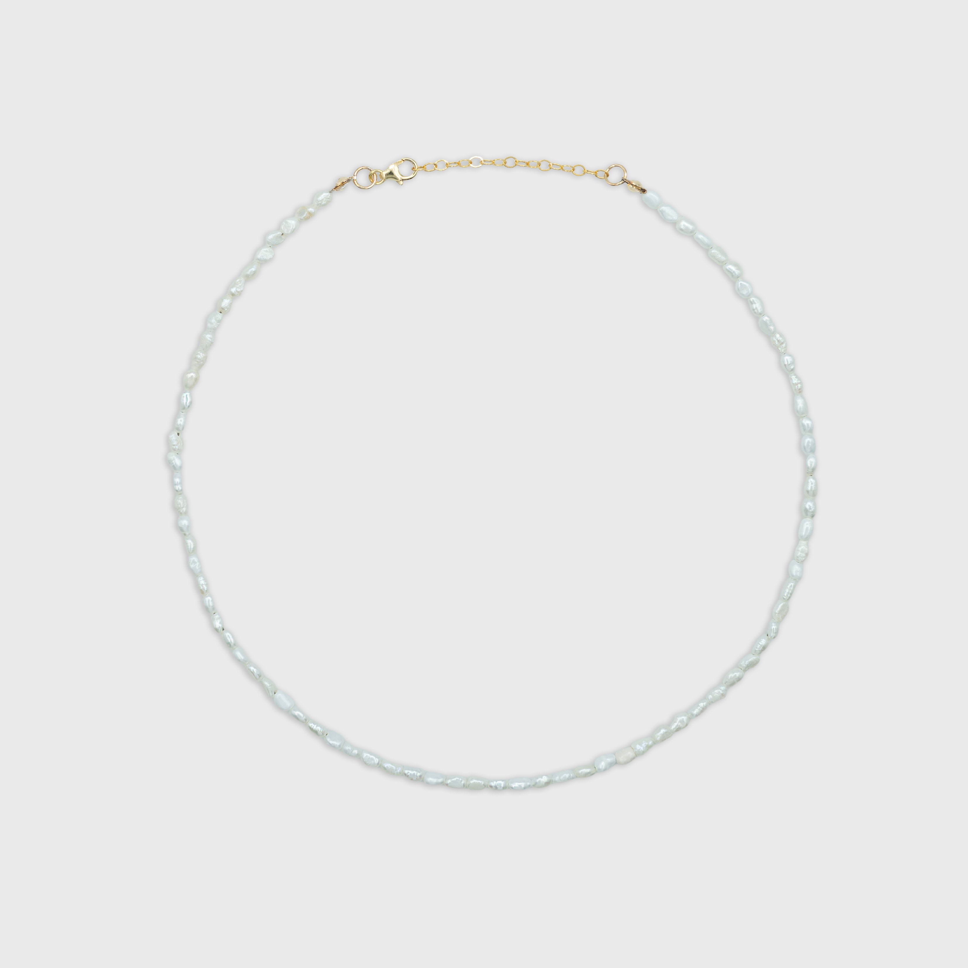 Zoetwaterparel kralenketting Gold-Filled