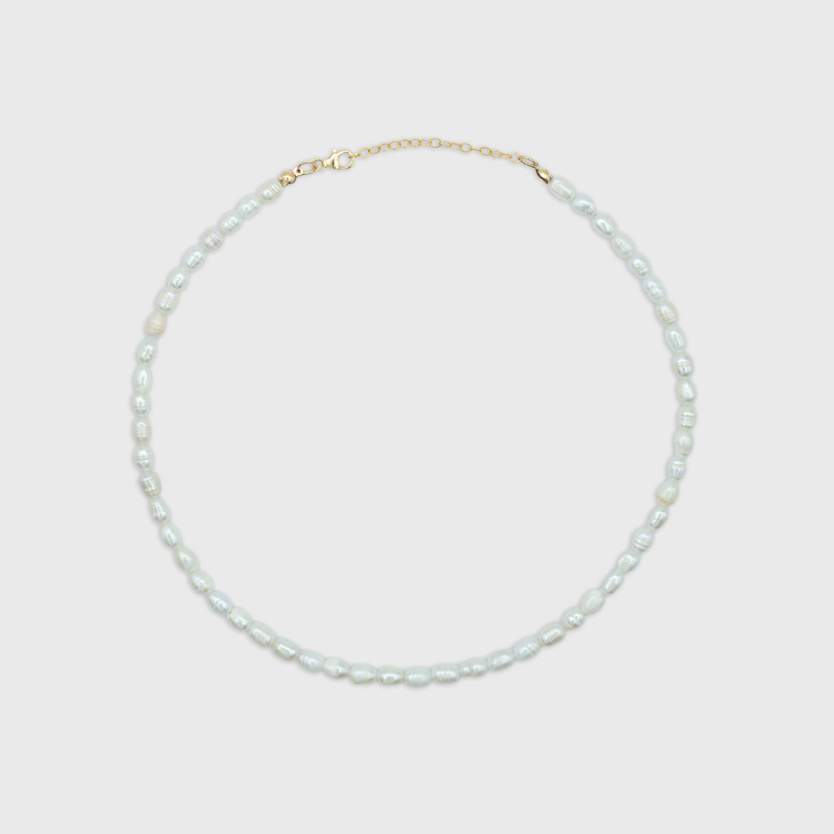 Zoetwaterparel kralenketting Gold-Filled